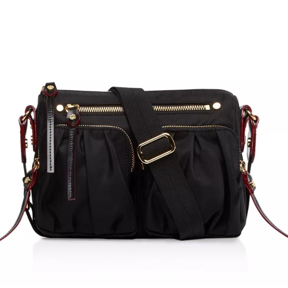MZ Wallace Gold Hardware Black Mini Paige Crossbody Bag